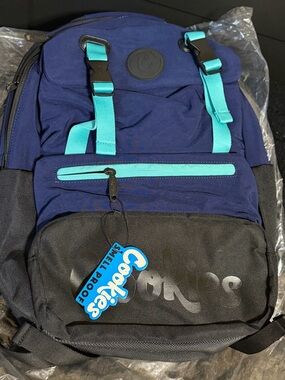 Navy and Teal Men's Backpack by Cookies